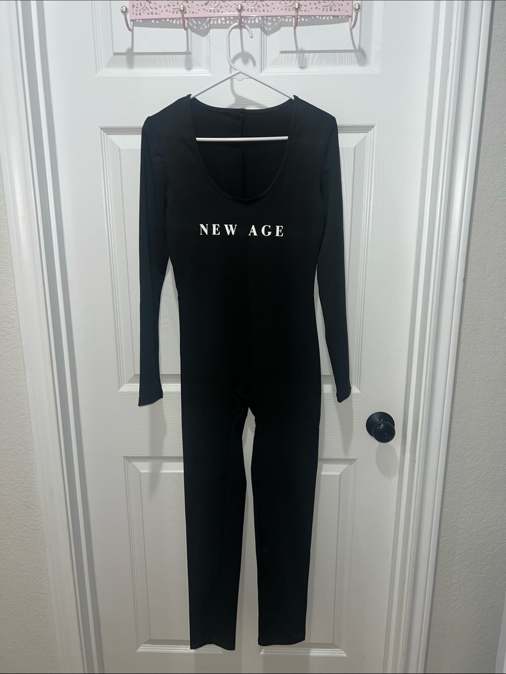 New Age Black Long-Sleeve Jumpsuit - Women